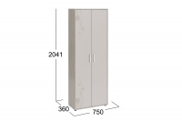 Шкаф комбинированный «Витра» тип 1 (Бежевый фон глянец с рисунком)