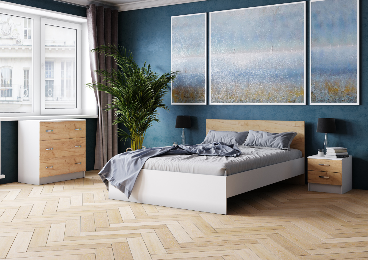 Спальня Ронда Белый-Крафт