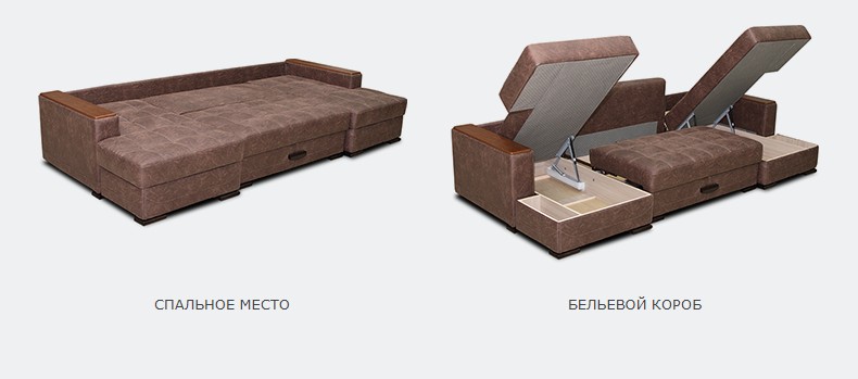 Диван Каролина-3 П-образный расклад