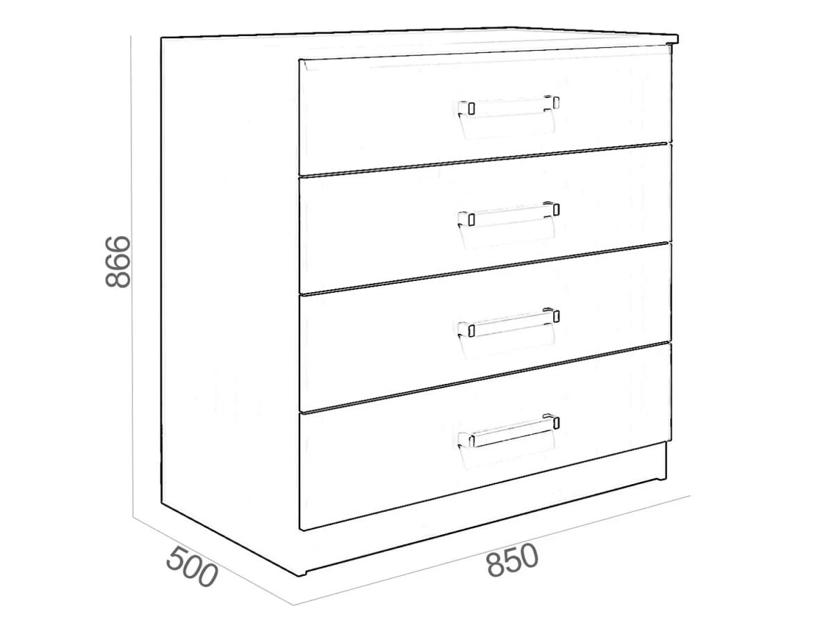 Комод Фиеста 850, Венге-лоредо размеры