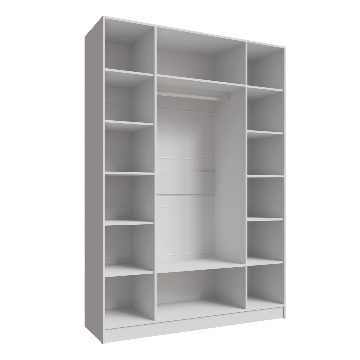 ТЭКС_Шкаф Мадрид (1,6) без зеркала_наполнение_Ателье светлое_белый