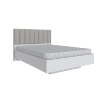 ТЭКС_Спальня Мадрид_кровать мягкая мд-3 волна 1,4 Белое