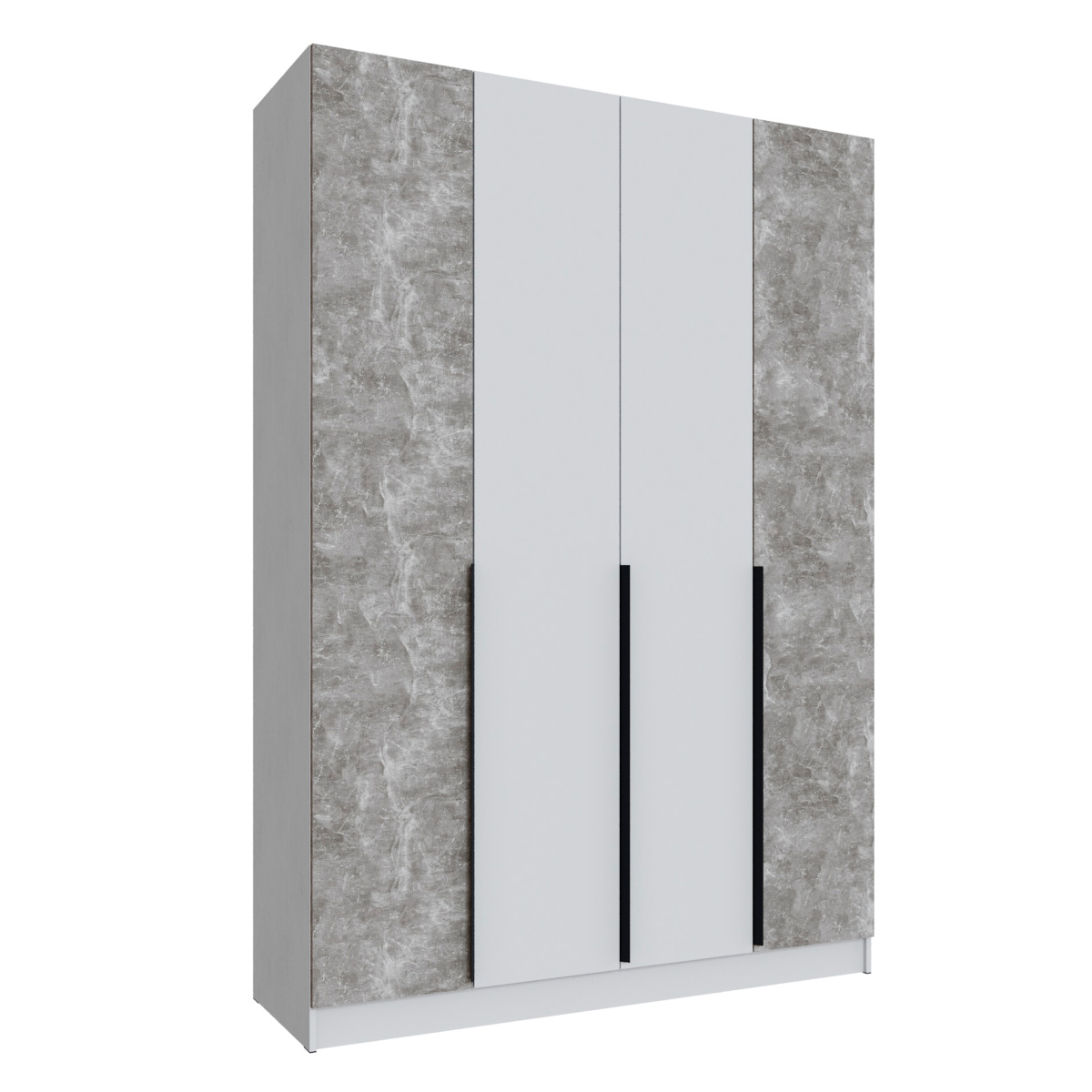 ТЭКС_Шкаф Мадрид (1,6) без зеркала_Ателье светлое_белый