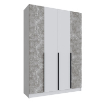 ТЭКС_Шкаф Мадрид (1,6) без зеркала_Ателье светлое_белый