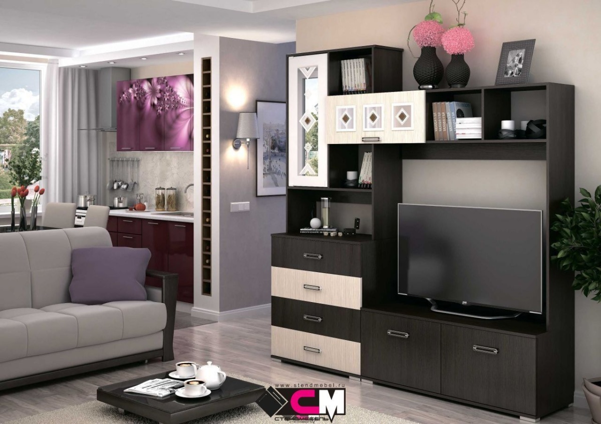 ГОСТИНАЯ БЕЛЛА МОД. ЦЕНТРАЛЬНАЯ СЕКЦИЯ в интерьере 1