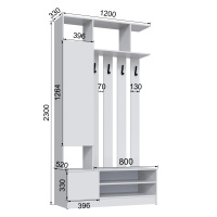 Прихожая Мадрид ЦС (1,2)-1 Белый